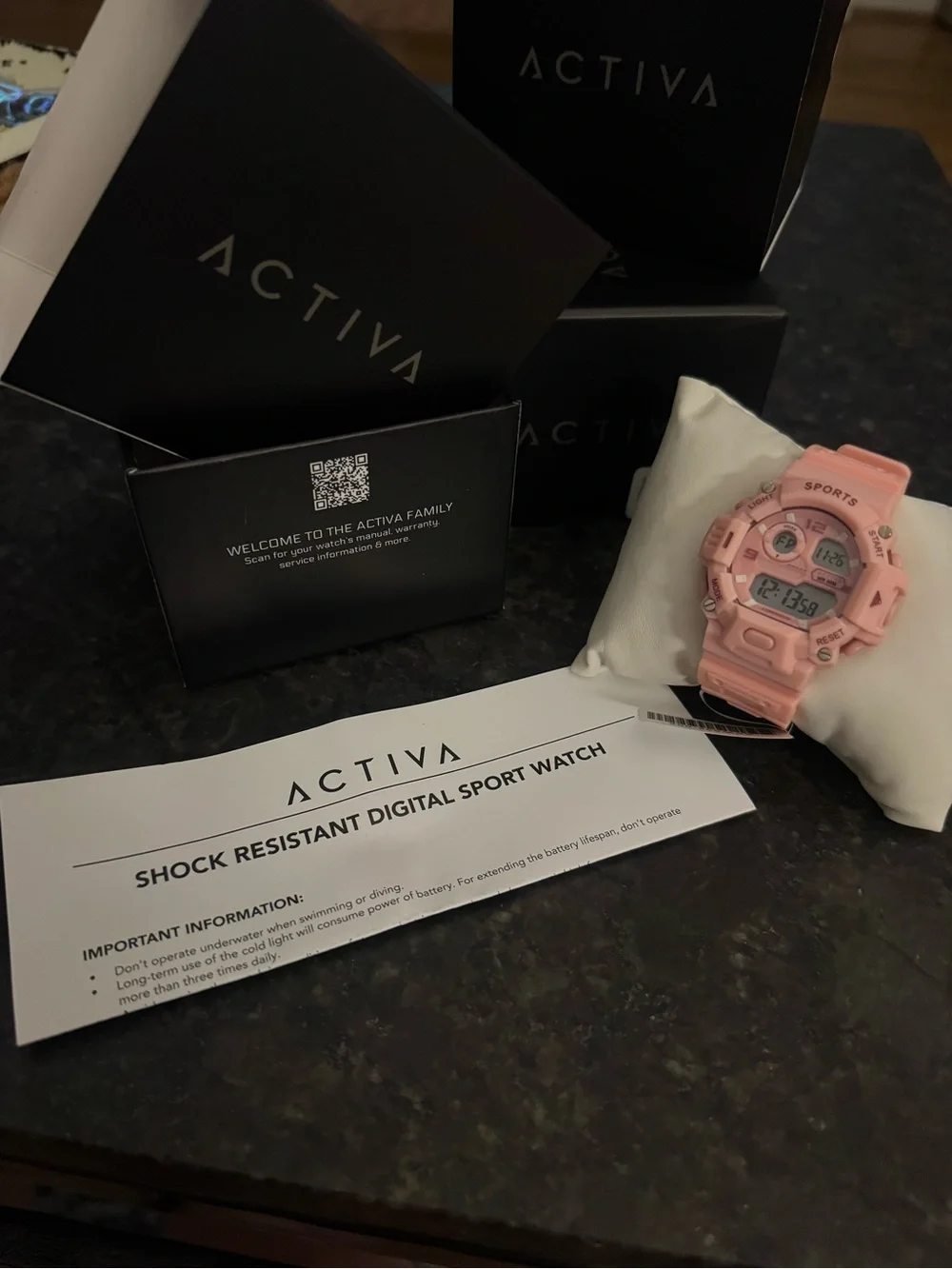 Activa Pink 'SPORTS' Digital Sport Watch